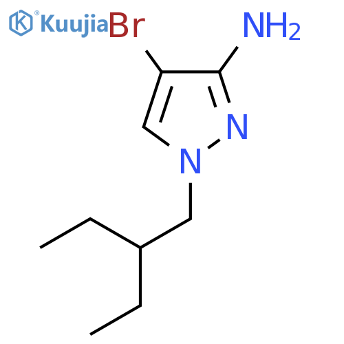 4-bromo-1-(2-ethylbutyl)-1H-pyrazol-3-amine structure