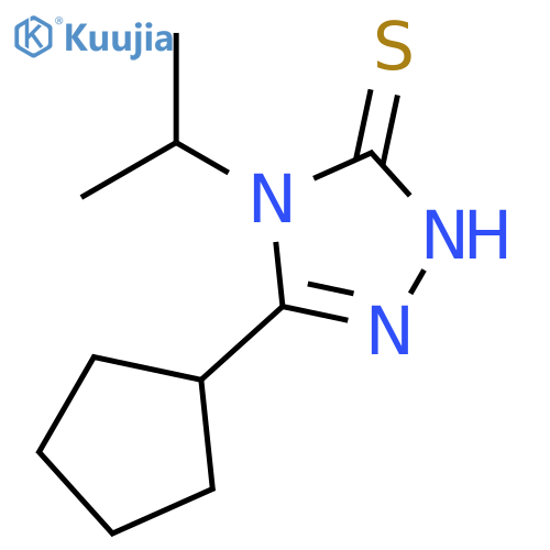3H-1,2,4-Triazole-3-thione, 5-cyclopentyl-2,4-dihydro-4-(1-methylethyl)- structure
