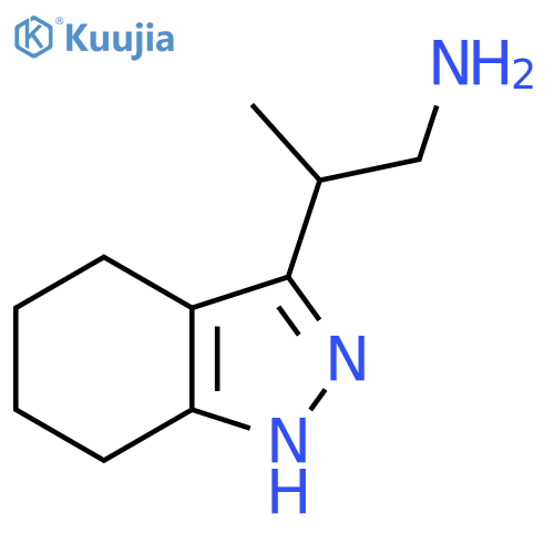 2-(4,5,6,7-tetrahydro-1H-indazol-3-yl)propan-1-amine structure
