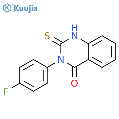 3-(4-fluorophenyl)-2-sulfanylidene-1,2,3,4-tetrahydroquinazolin-4-one structure