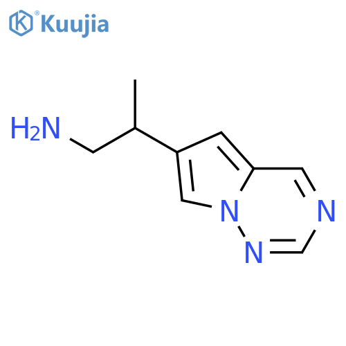 2-{pyrrolo[2,1-f][1,2,4]triazin-6-yl}propan-1-amine structure