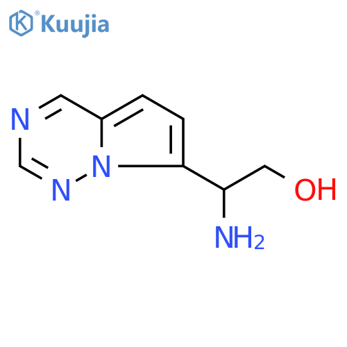 2-amino-2-{pyrrolo[2,1-f][1,2,4]triazin-7-yl}ethan-1-ol structure