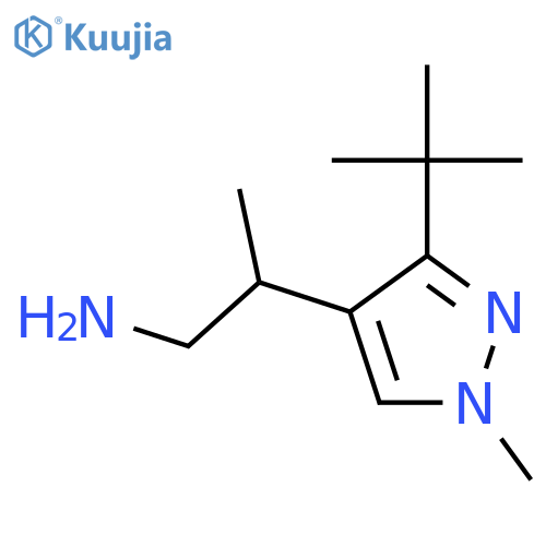2-(3-tert-butyl-1-methyl-1H-pyrazol-4-yl)propan-1-amine structure