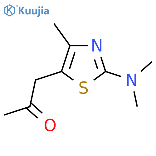 1-2-(dimethylamino)-4-methyl-1,3-thiazol-5-ylpropan-2-one structure