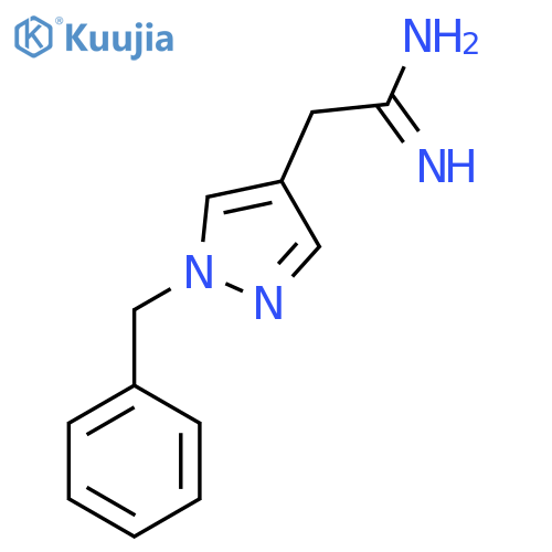 2-(1-Benzyl-1h-pyrazol-4-yl)ethanimidamide structure