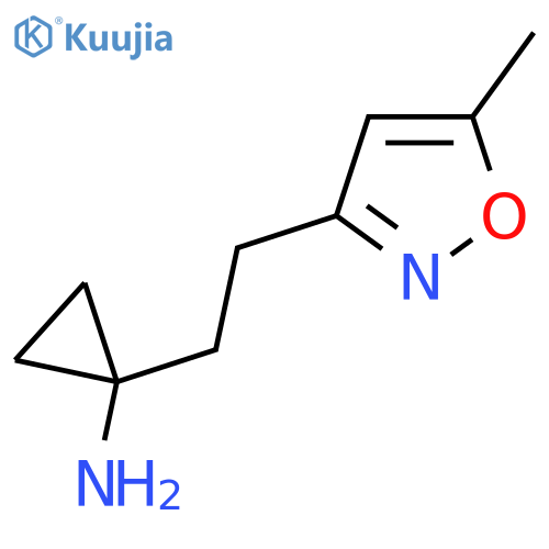1-2-(5-methyl-1,2-oxazol-3-yl)ethylcyclopropan-1-amine structure