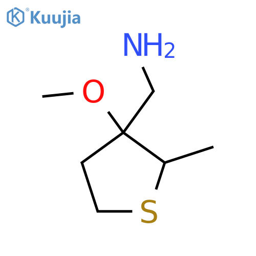 (3-methoxy-2-methylthiolan-3-yl)methanamine structure