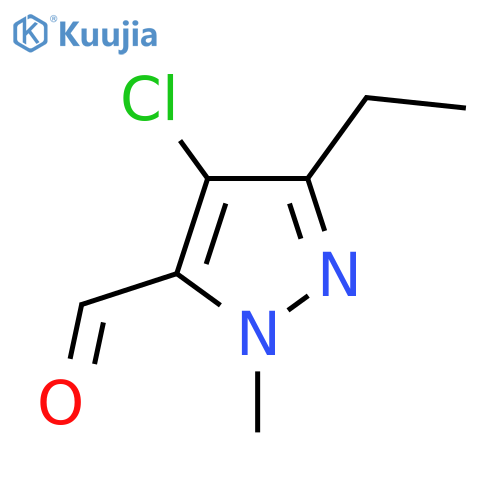 4-Chloro-5-ethyl-2-methylpyrazole-3-carbaldehyde structure
