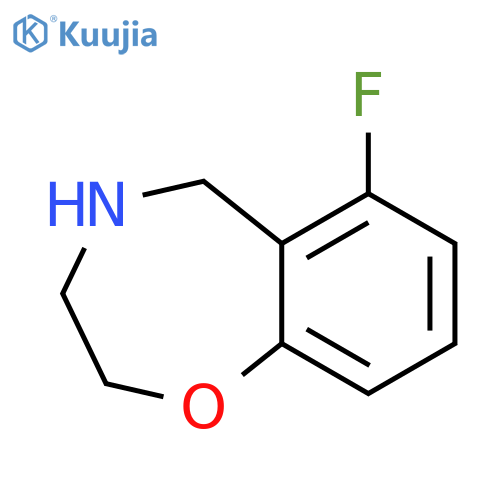 6-fluoro-2,3,4,5-tetrahydro-1,4-benzoxazepine structure