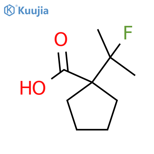 1-(2-fluoropropan-2-yl)cyclopentane-1-carboxylic acid structure