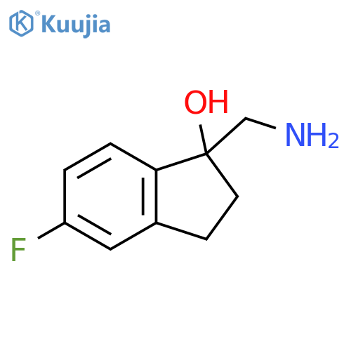 1-(aminomethyl)-5-fluoro-2,3-dihydro-1H-inden-1-ol structure