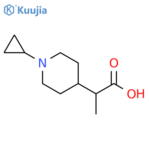 4-Piperidineacetic acid, 1-cyclopropyl-α-methyl- structure