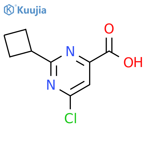 4-Pyrimidinecarboxylic acid, 6-chloro-2-cyclobutyl- structure