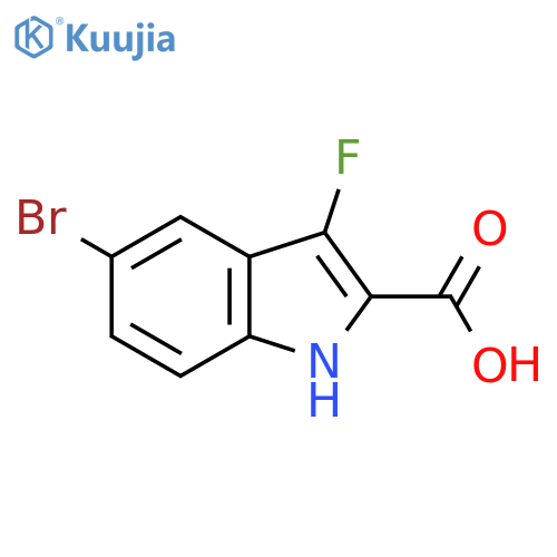5-Bromo-3-fluoro-1H-indole-2-carboxylic acid structure