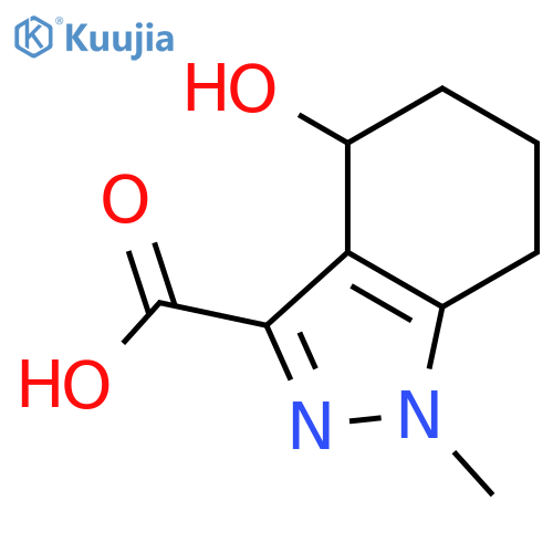 4-hydroxy-1-methyl-4,5,6,7-tetrahydro-1H-indazole-3-carboxylic acid structure