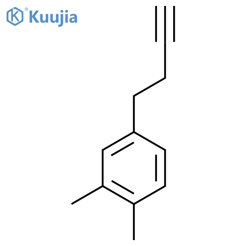 4-(but-3-yn-1-yl)-1,2-dimethylbenzene structure
