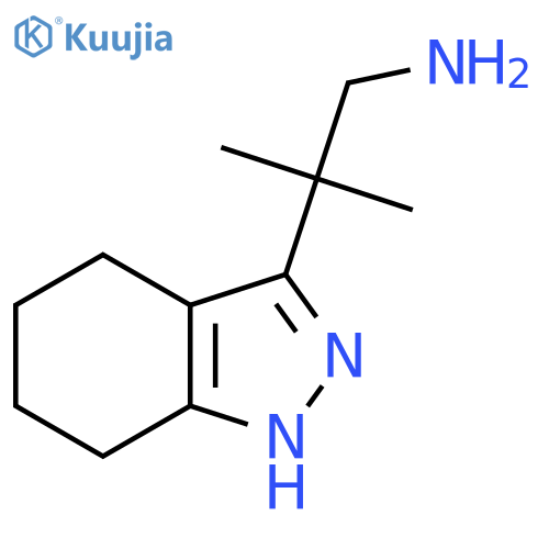 2-methyl-2-(4,5,6,7-tetrahydro-1H-indazol-3-yl)propan-1-amine structure