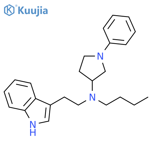 1H-Indole-3-ethanamine,N-butyl-N-(1-phenyl-3-pyrrolidinyl)- structure