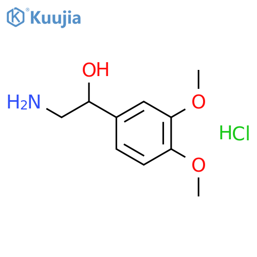 2-amino-1-(3,4-dimethoxyphenyl)ethan-1-ol hydrochloride structure