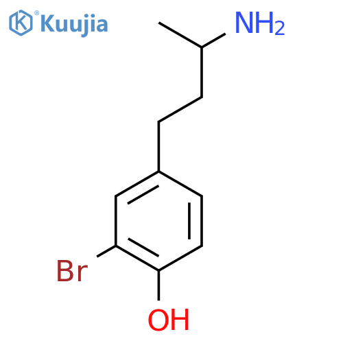 4-(3-aminobutyl)-2-bromophenol structure