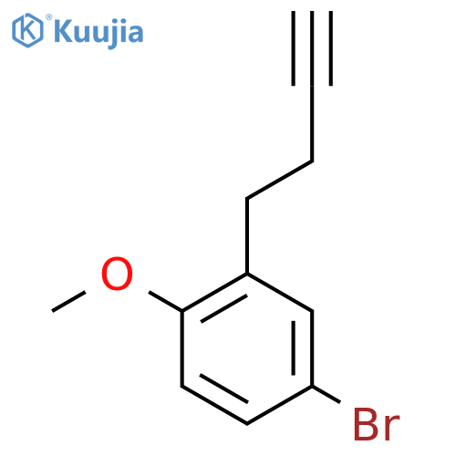 4-bromo-2-(but-3-yn-1-yl)-1-methoxybenzene structure