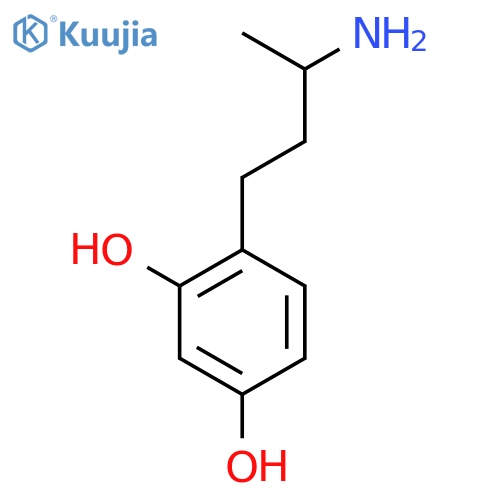 4-(3-aminobutyl)benzene-1,3-diol structure