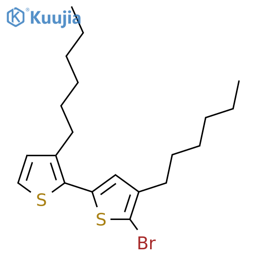 2,2'-Bithiophene, 5'-bromo-3,4'-dihexyl structure