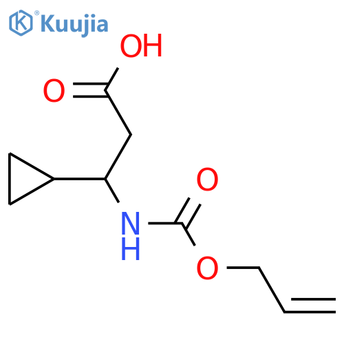 3-cyclopropyl-3-{(prop-2-en-1-yloxy)carbonylamino}propanoic acid structure