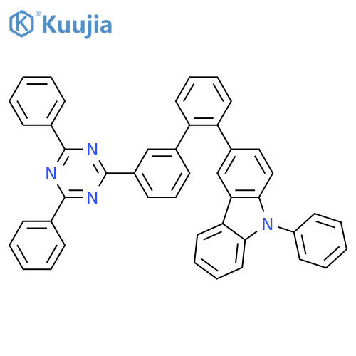 9H-Carbazole, 3-[3'-(4,6-diphenyl-1,3,5-triazin-2-yl)[1,1'-biphenyl]-2-yl]-9-phenyl- structure