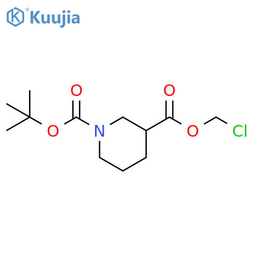 1,3-Piperidinedicarboxylic acid, 3-(chloromethyl) 1-(1,1-dimethylethyl)ester structure