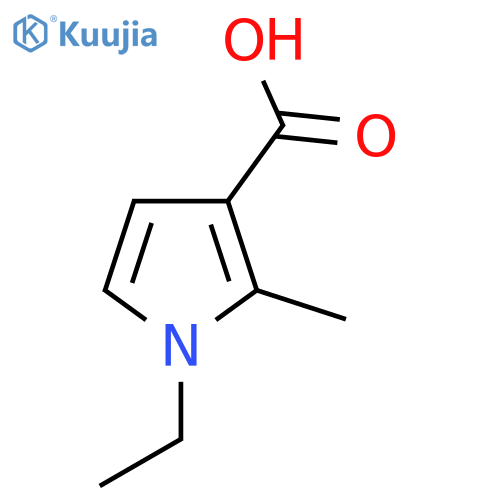 1-ethyl-2-methyl-1H-pyrrole-3-carboxylic acid structure