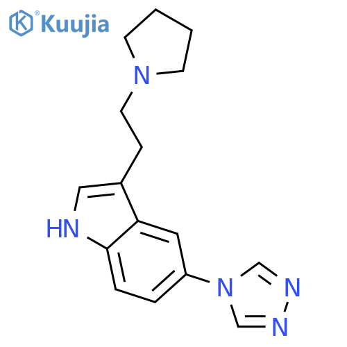 1H-Indole, 3-[2-(1-pyrrolidinyl)ethyl]-5-(4H-1,2,4-triazol-4-yl)- structure