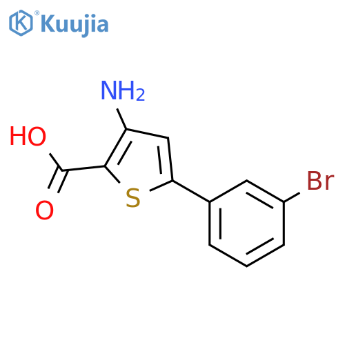 3-amino-5-(3-bromophenyl)thiophene-2-carboxylic acid structure