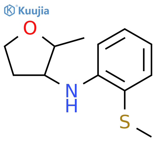 2-methyl-N-2-(methylsulfanyl)phenyloxolan-3-amine structure