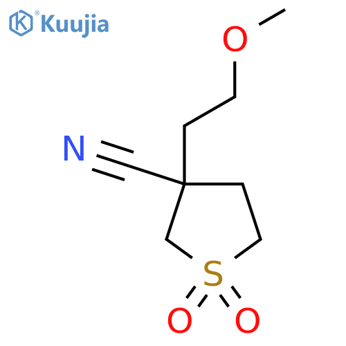 3-(2-Methoxyethyl)-1,1-dioxo-1lambda6-thiolane-3-carbonitrile structure