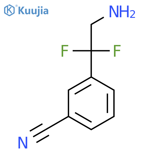 3-(2-amino-1,1-difluoroethyl)benzonitrile structure