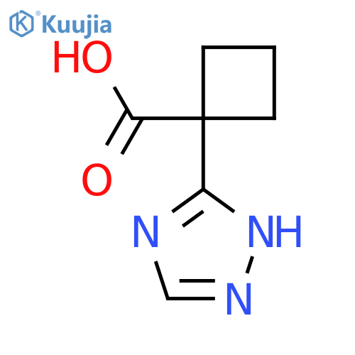 1-(1H-1,2,4-triazol-3-yl)cyclobutane-1-carboxylic acid structure