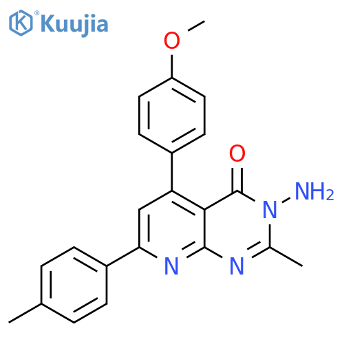 Pyrido[2,3-d]pyrimidin-4(3H)-one, 3-amino-5-(4-methoxyphenyl)-2-methyl-7-(4-methylphenyl)- structure