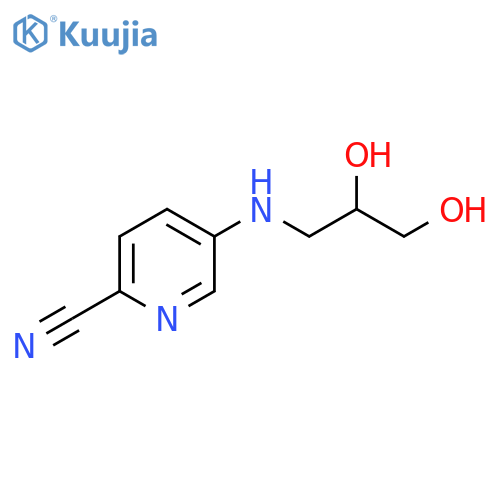 5-(2,3-dihydroxypropyl)aminopyridine-2-carbonitrile structure