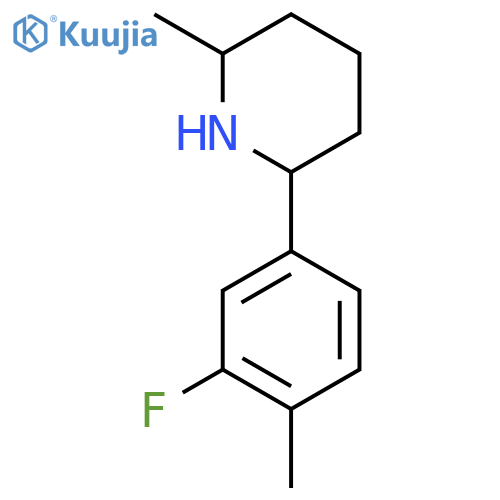 2-(3-Fluoro-4-methylphenyl)-6-methylpiperidine structure