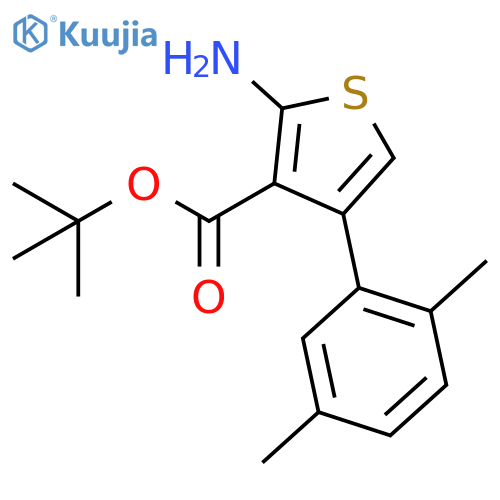 Tert-butyl 2-amino-4-(2,5-dimethylphenyl)thiophene-3-carboxylate structure