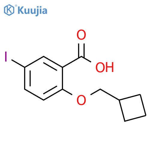 2-(Cyclobutylmethoxy)-5-iodobenzoic acid structure