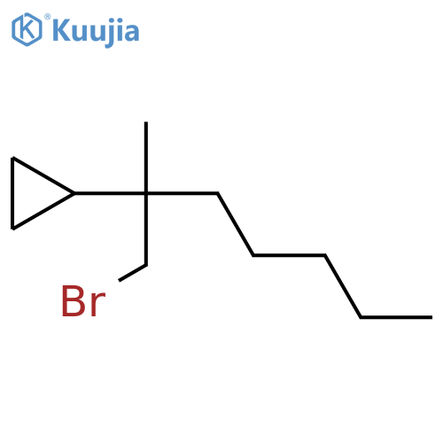 (1-Bromo-2-methylheptan-2-yl)cyclopropane structure