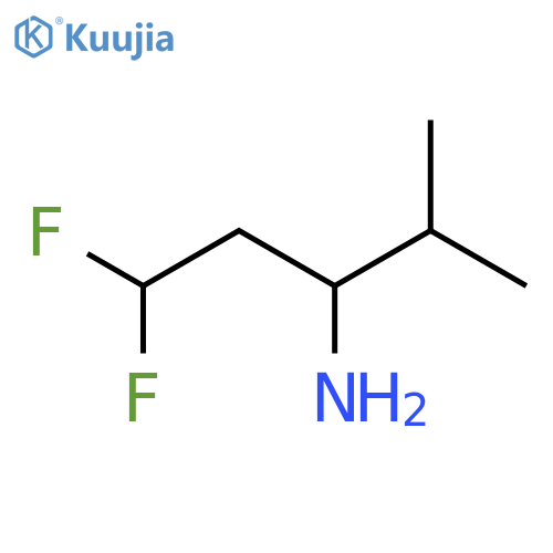 1,1-Difluoro-4-methylpentan-3-amine structure