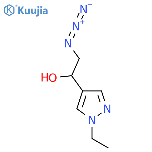2-azido-1-(1-ethyl-1H-pyrazol-4-yl)ethan-1-ol structure