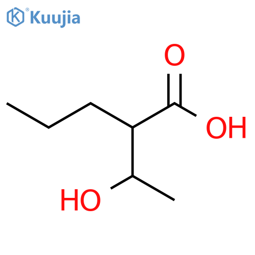 2-(1-Hydroxyethyl)pentanoic acid structure