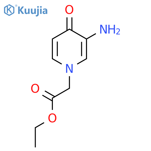 ethyl 2-(3-amino-4-oxo-1,4-dihydropyridin-1-yl)acetate structure