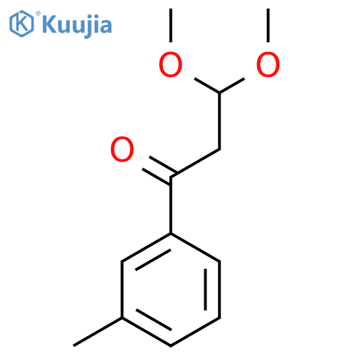 3,3-dimethoxy-1-(3-methylphenyl)propan-1-one structure