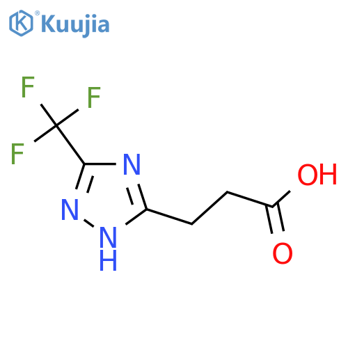 3-5-(trifluoromethyl)-4H-1,2,4-triazol-3-ylpropanoic acid structure