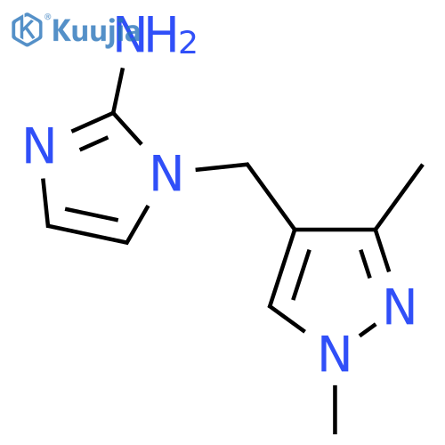 1-(1,3-dimethyl-1H-pyrazol-4-yl)methyl-1H-imidazol-2-amine structure